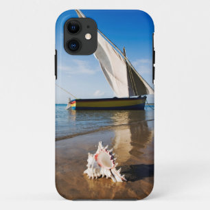 Sail Boat And Shell Mozambique, Benguerra Lodge iPhone 11 Case