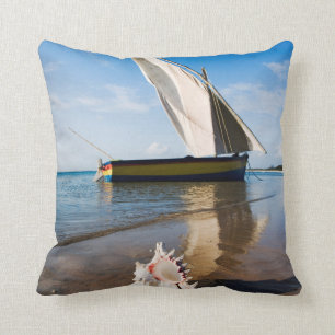 Sail Boat And Shell Mozambique, Benguerra Lodge Cushion