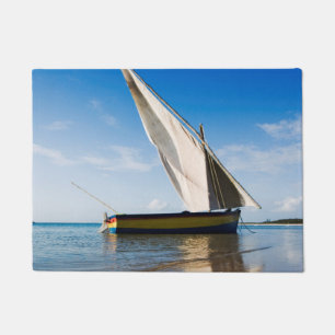 Sail Boat And Shell   Mozambique, Benguerra Lodge Doormat