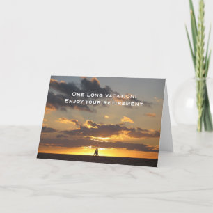 Sail boat at sunset card