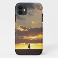 Sail boat at sunset