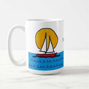 Sail Boat in the Sun Coffee Mug