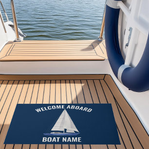Sail Boat Name Doormat