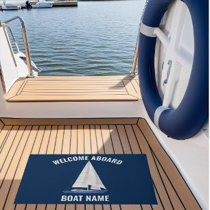 Sail Boat Name Doormat