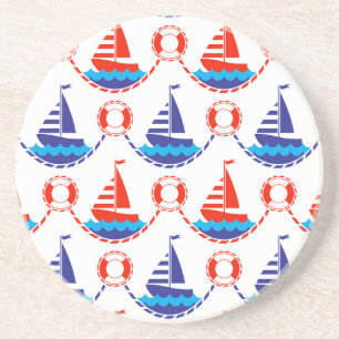 Sail Boat Pattern Coaster
