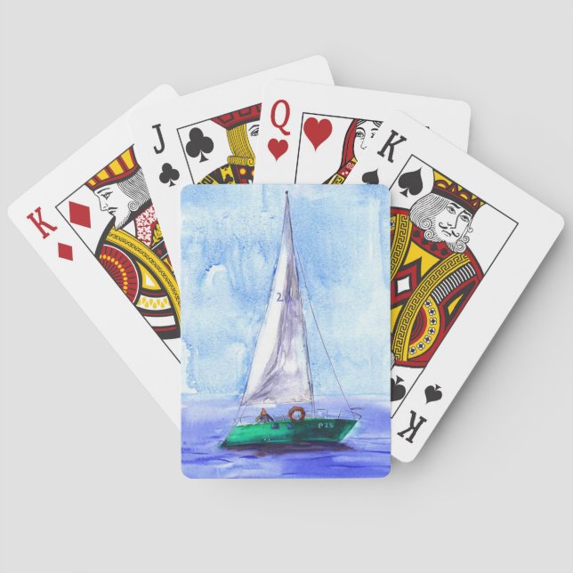 “Sail Boat” Playing Cards (Back)