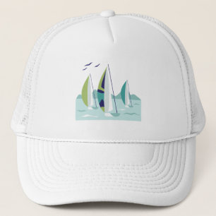 Sail Boat Race Trucker Hat