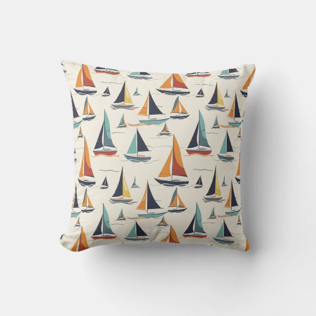 Sail Boat Sailing Cushion (Front)