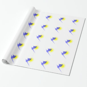 Sail boat wrapping paper