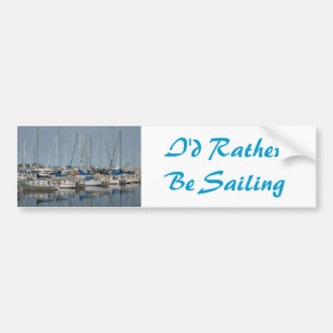 Sail Boat.Yachts Bumper Sticker