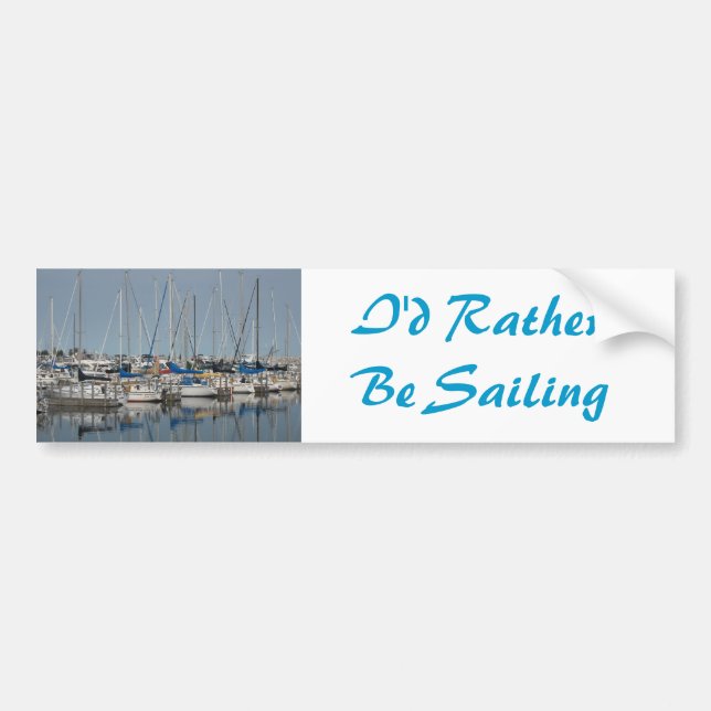 Sail Boat.Yachts Bumper Sticker (Front)