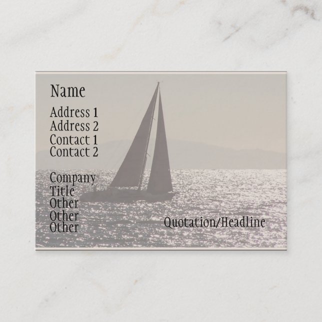 Sail Boats Business Card (Front)