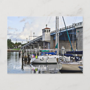 Sail Boats Docked, Fort Lauderdale Postcard