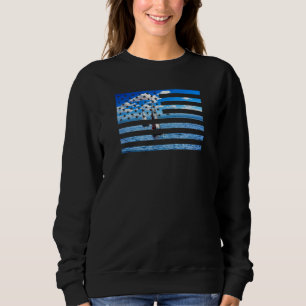 Sail Boats on American Flag USA Sailing Sailor Sweatshirt