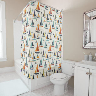 Sail Boats Sailing Shower Curtain