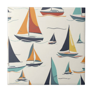 Sail Boats Sailing Yacht Ceramic Tile