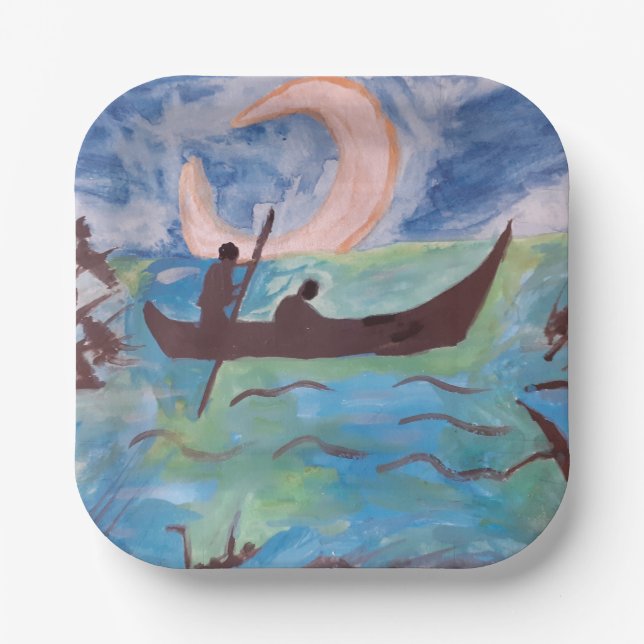 Sail by Moonlight  Paper Plate (Front)