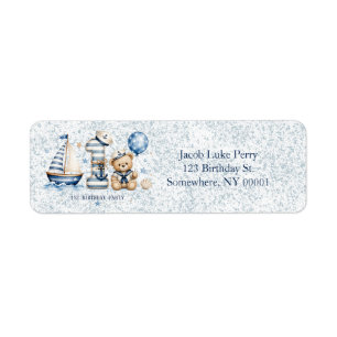 Sail-ebrate One Nautical First Birthday Address Return Address Label