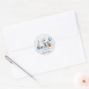 Sail-ebrate One Nautical First Birthday Classic Round Sticker
