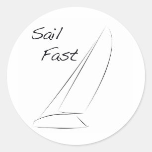 Sail Fast Classic Round Sticker