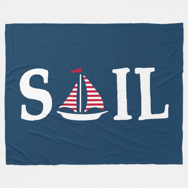 Sail Fleece Blanket (Front (Horizontal))