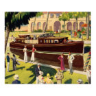 Sail Motor Boat Vintage Antique Nautical