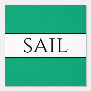 SAIL Nautical Black White Green Blue Stripes Wallpaper