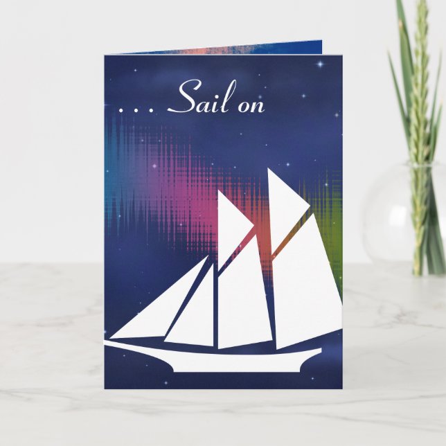 Sail On 65th Birthday Greeting Card (Front)