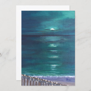 'Sail on Perfect Silence' Original Ocean Art Invitation