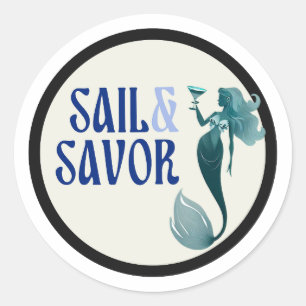 Sail & Savour Classic Round Stickers
