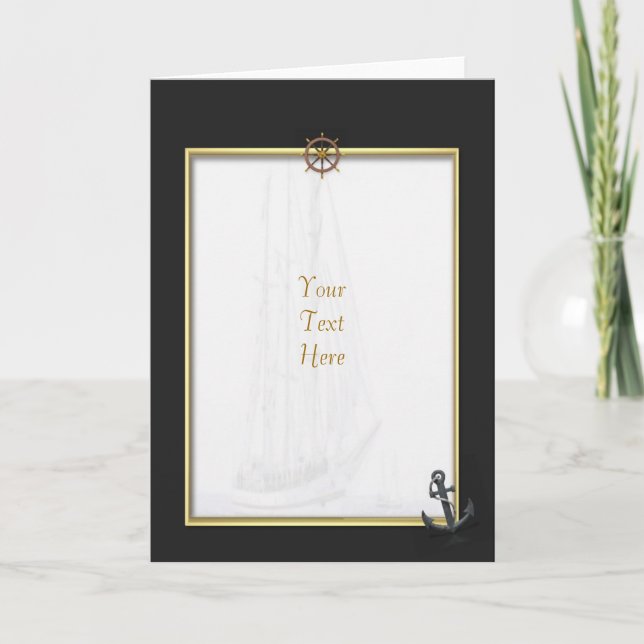 Sail Ship Greeting Card (Front)