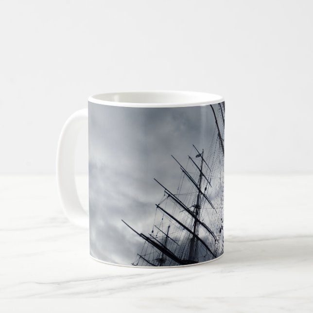 Sail Shrouds White Coffee Mug (Front Left)