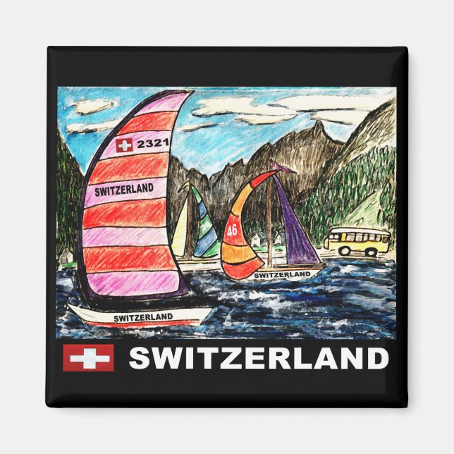 Sail Swiss Magnet (Front)