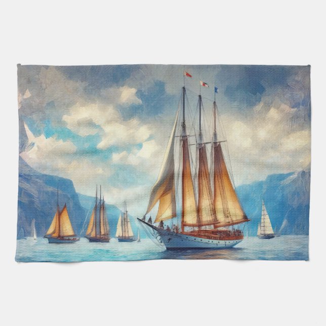 Sail Tea Towel (Horizontal)