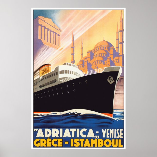 Sail The Adriatica Vintage Design Poster (Front)
