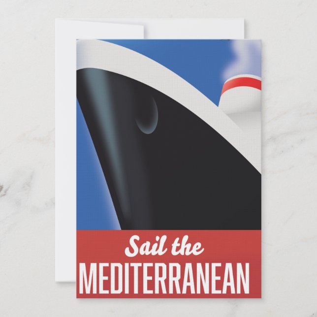 Sail the mediterranean planner invitation (Front)