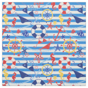 Sail The Sea Nautical Fabric