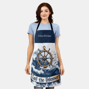 "Sail the Unknown" - Nautical-Inspired Design Apron