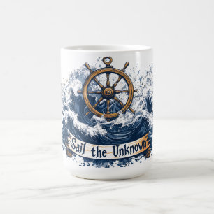 "Sail the Unknown" - Nautical-Inspired Design Coffee Mug