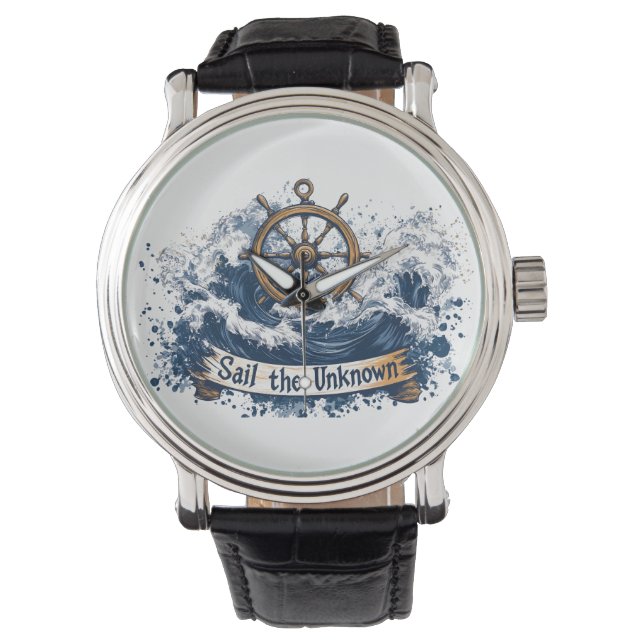  "Sail the Unknown" - Nautical-Inspired Design Watch (Front)
