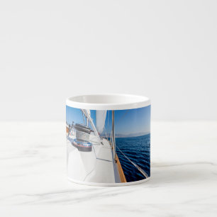 sail vessel surfing on the sea espresso cup
