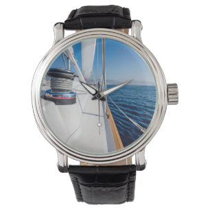 sail vessel surfing on the sea watch