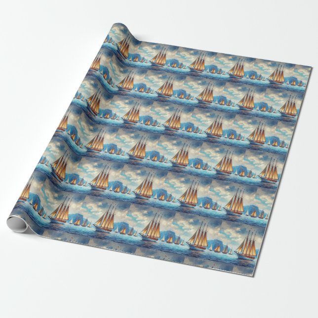 Sail Wrapping Paper (Unrolled)