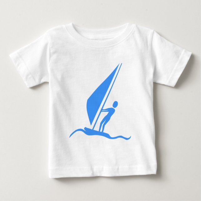 Sailboarding - Baby Blue Baby T-Shirt (Front)