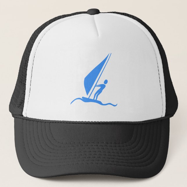 Sailboarding - Baby Blue Trucker Hat (Front)