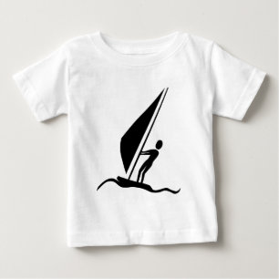 Sailboarding - Black Baby T-Shirt