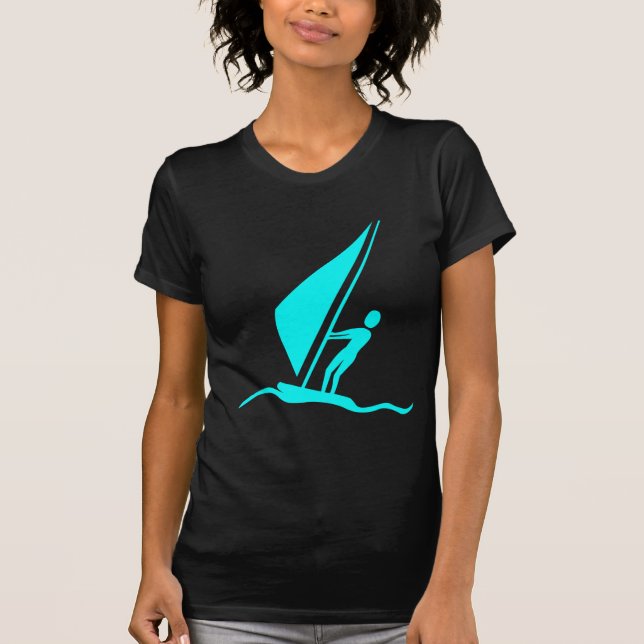 Sailboarding - Cyan T-Shirt (Front)