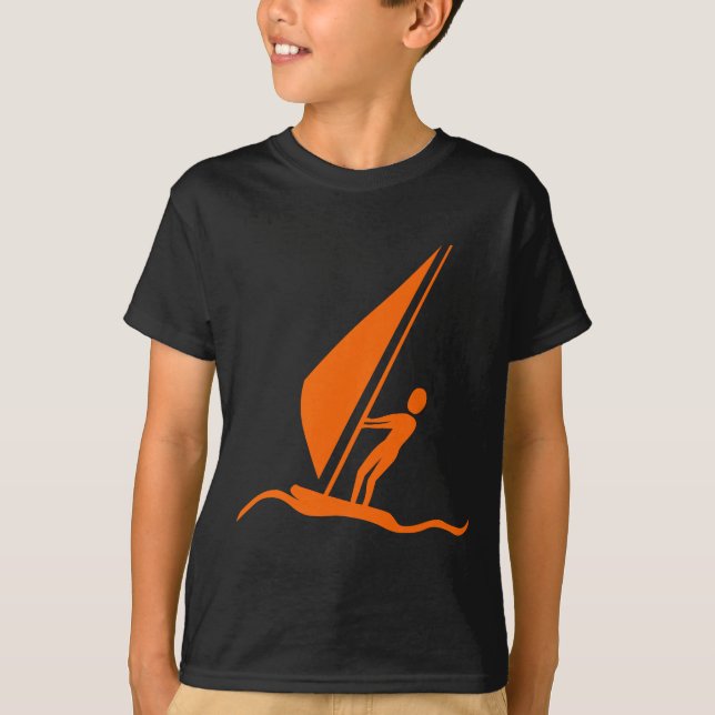 Sailboarding - Orange T-Shirt (Front)