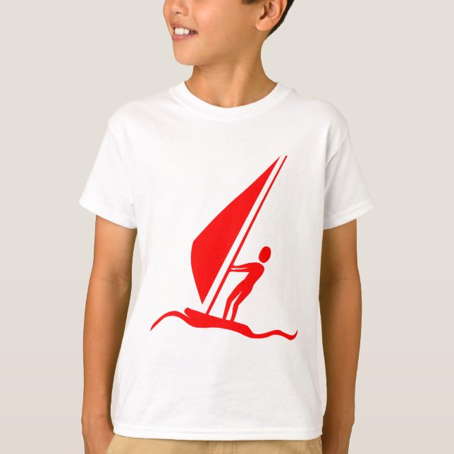 Sailboarding - Red T-Shirt (Front)