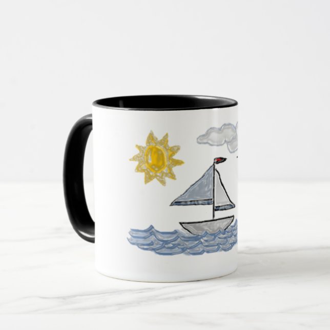 Sailboat 3D Mug (Front Left)